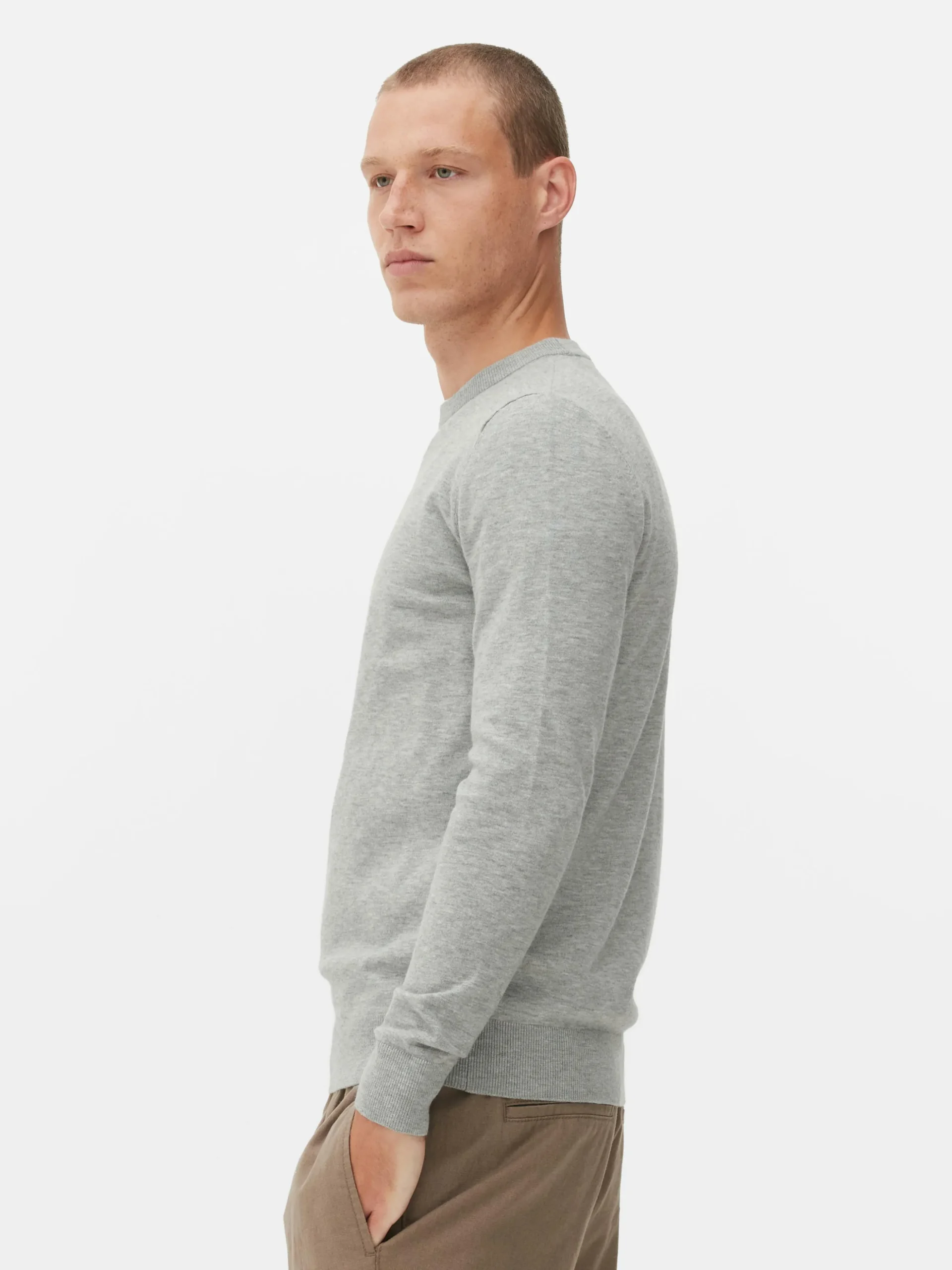 Jersey De Punto Fino Y Cuello Redondo