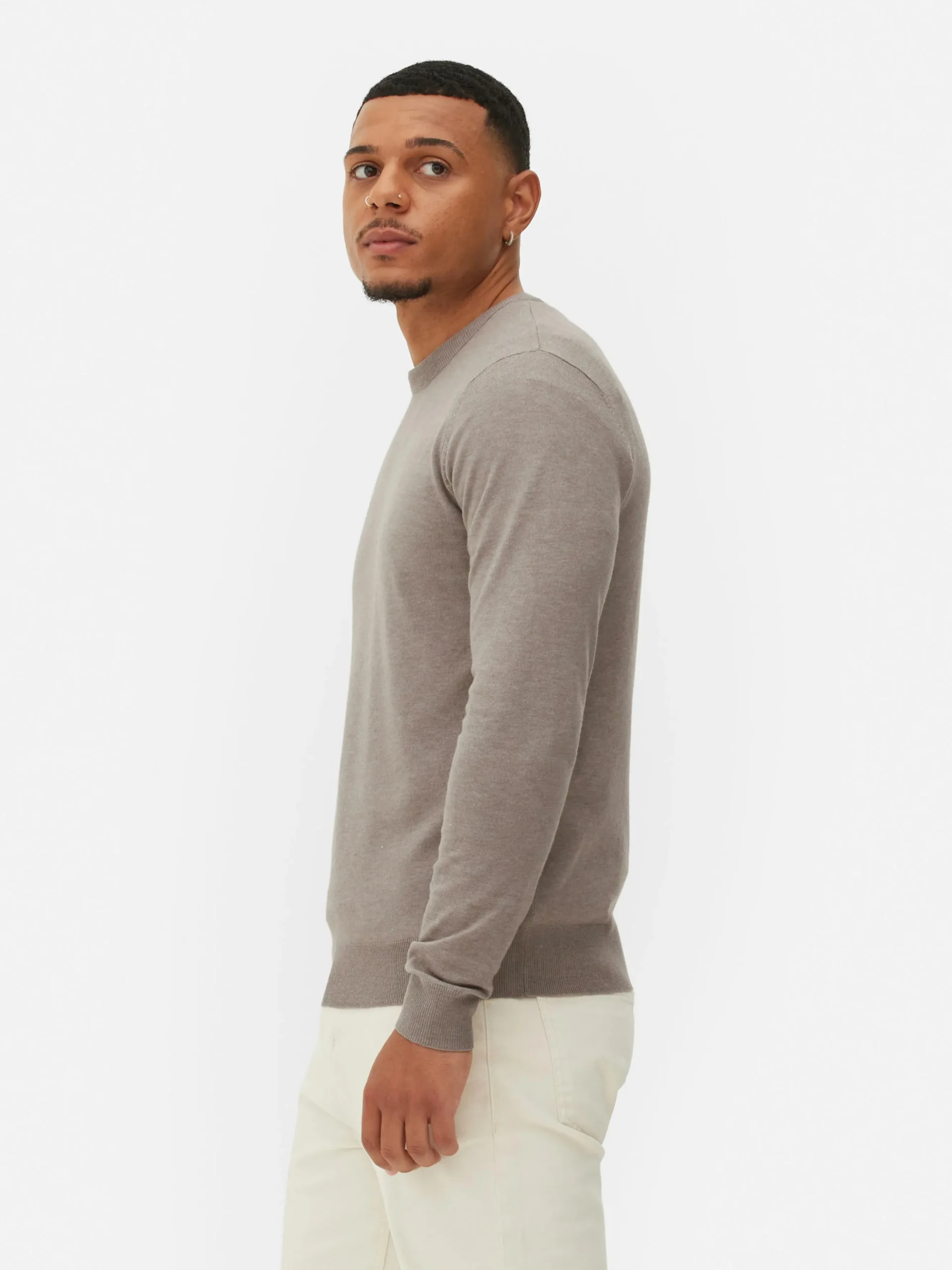 Jersey De Punto Fino Y Cuello Redondo