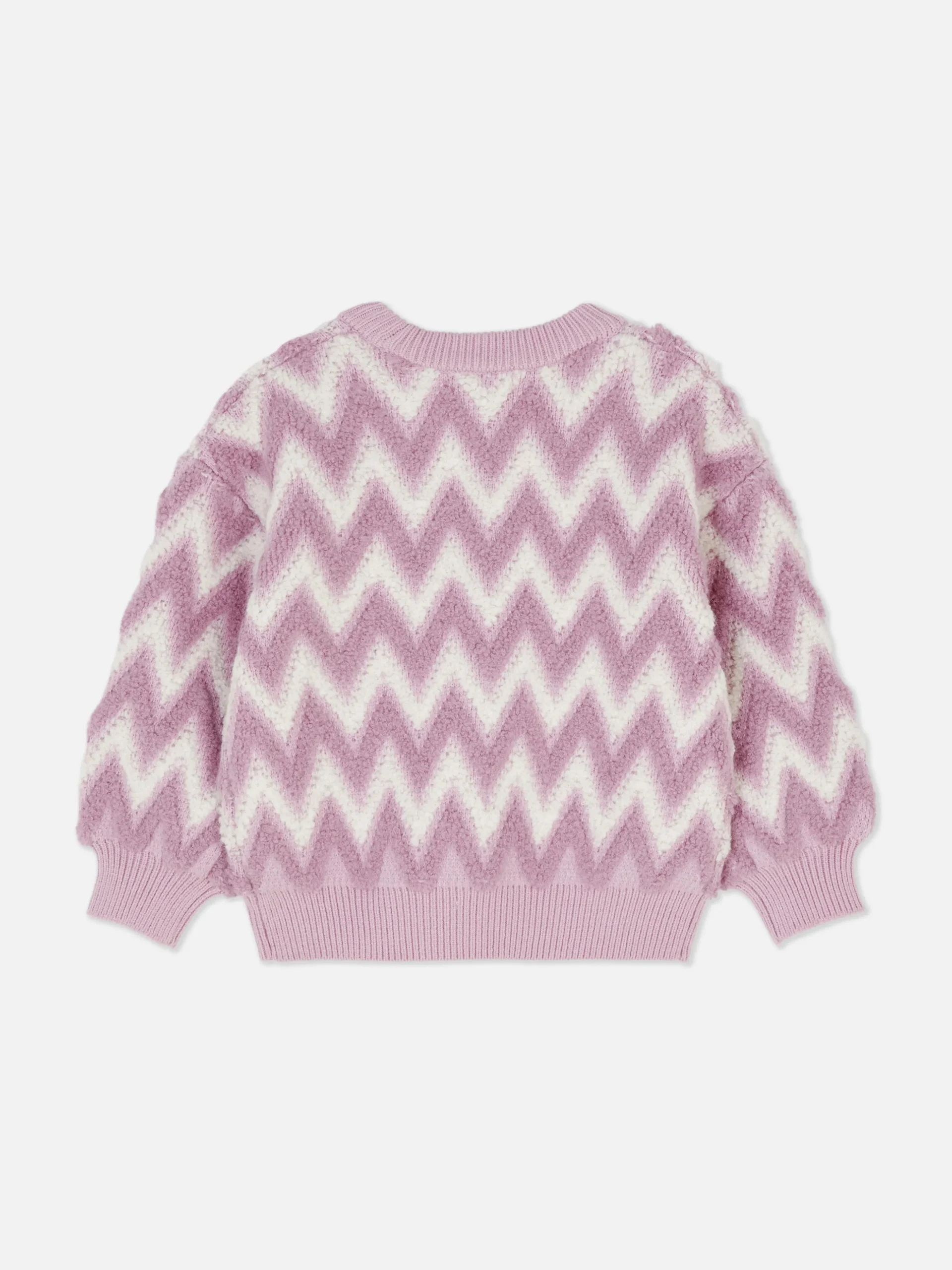 Jersey De Punto Mullido Con Estampado En Zigzag