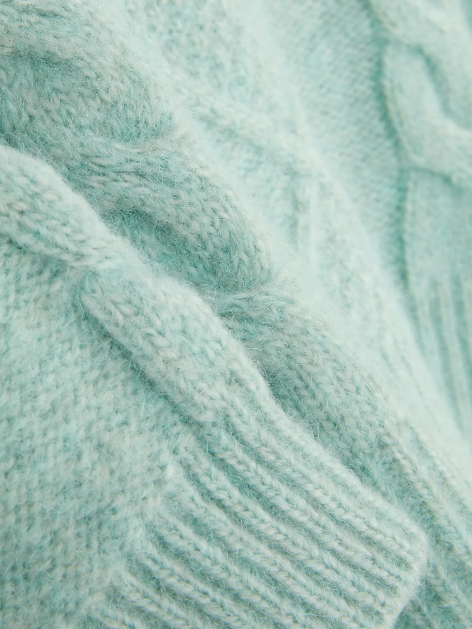 Jersey De Punto Trenzado Con Capucha