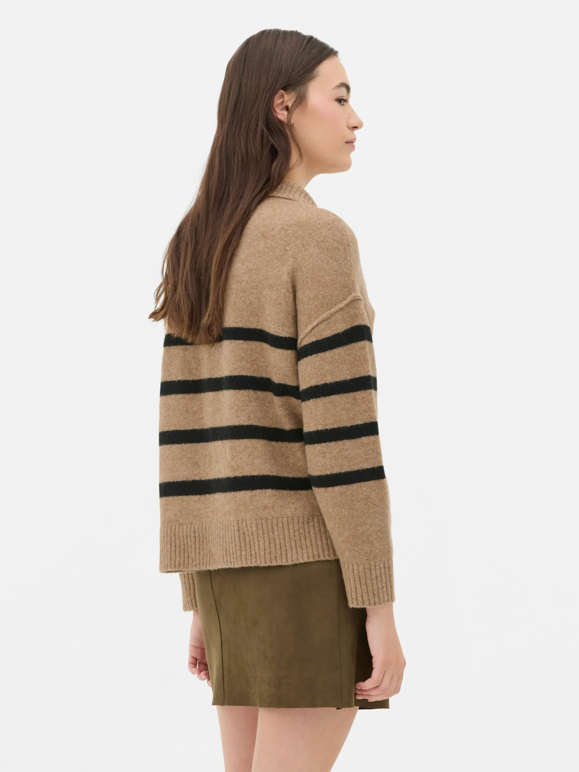 Jersey De Rayas Con Cuello Tipo Polo