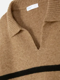 Jersey De Rayas Con Cuello Tipo Polo