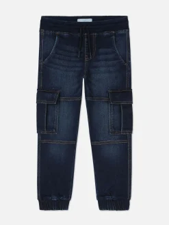 Joggers Cargo En Tejido Vaquero