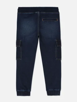 Joggers Cargo En Tejido Vaquero