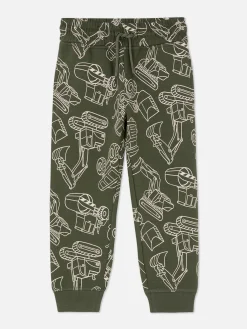Joggers Con Cordón De Ajuste Y Estampado Gráfico