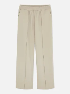 Joggers De Punto Con Costuras Decorativas