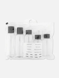 Juego De Recipientes Y Etiquetas Para Viaje