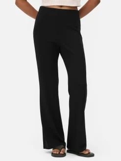 Leggings Acanalados De Pernera Recta A Juego