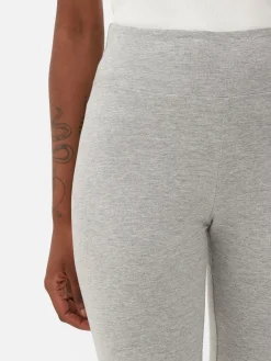 Leggings De Punto Acampanados De Talle Alto