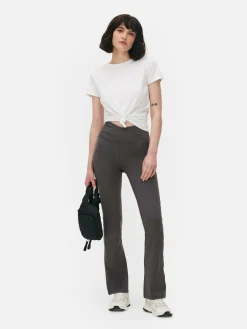 Leggings De Yoga Acampanados Con Cintura En «V»