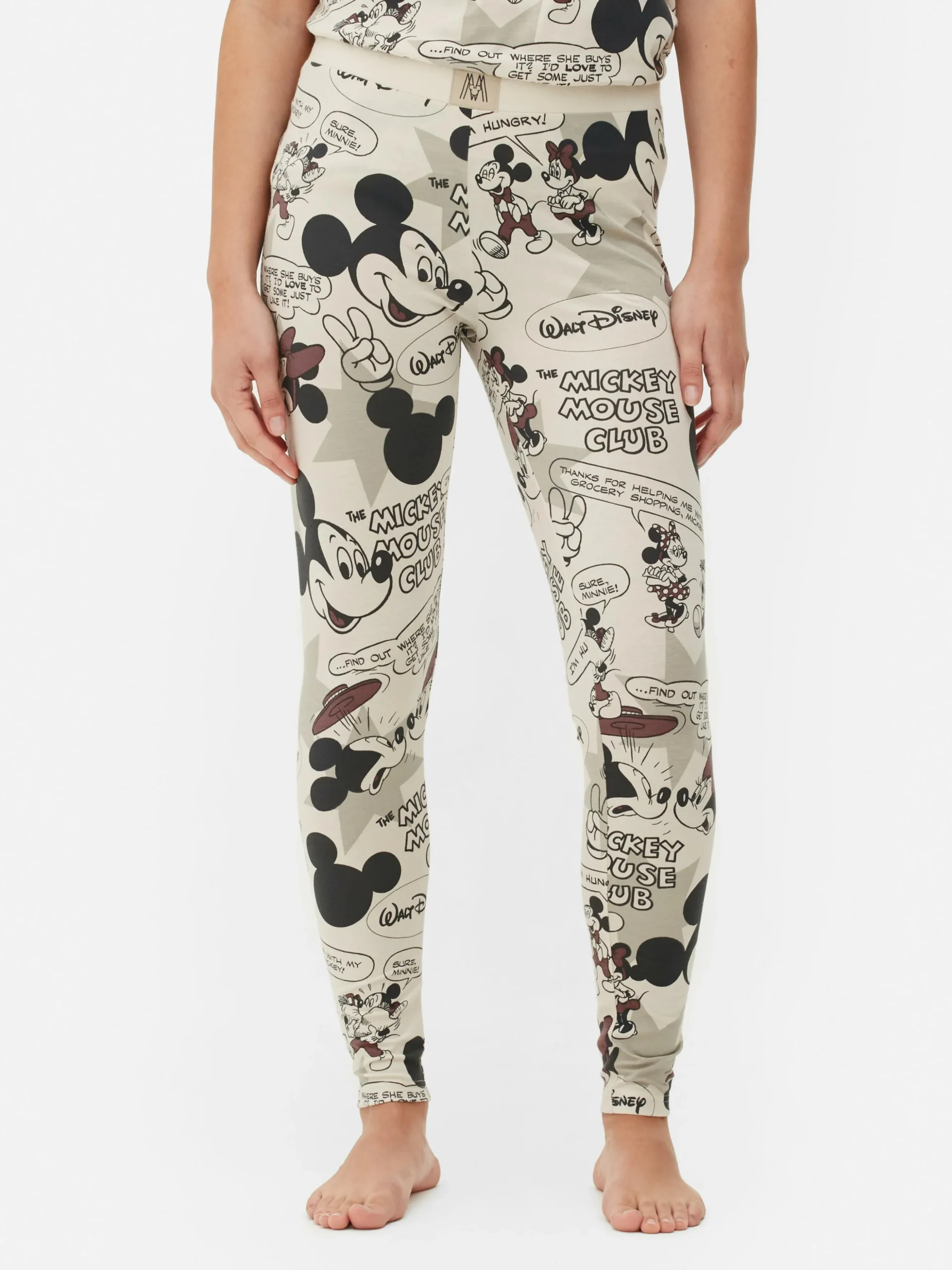Leggings Largos Con Diseño De Comic De Mickey Mouse