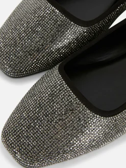 Manoletinas De Punta Cuadrada Con Tachuelas