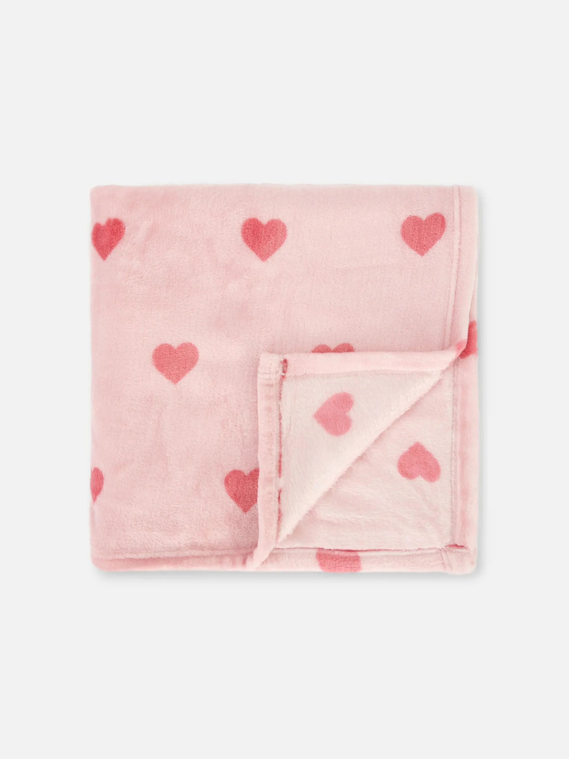 Manta Suave Con Estampado De Corazones