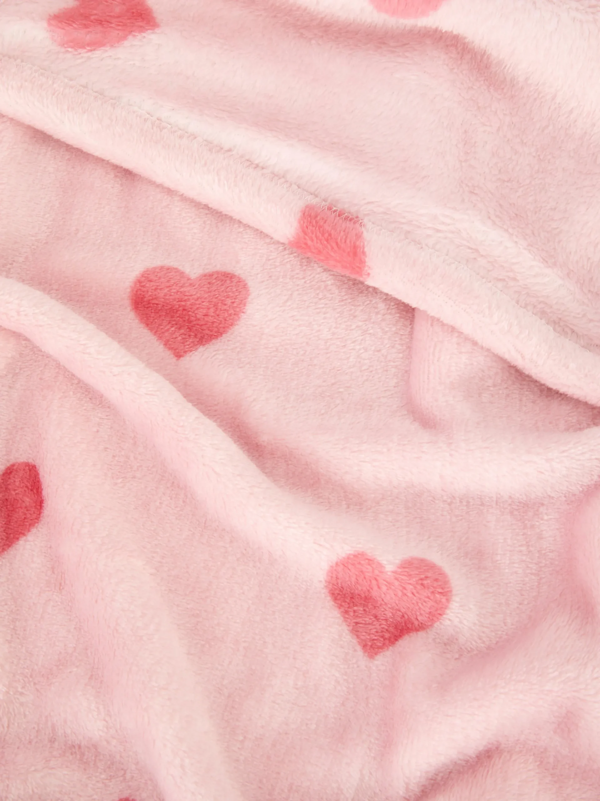 Manta Suave Con Estampado De Corazones