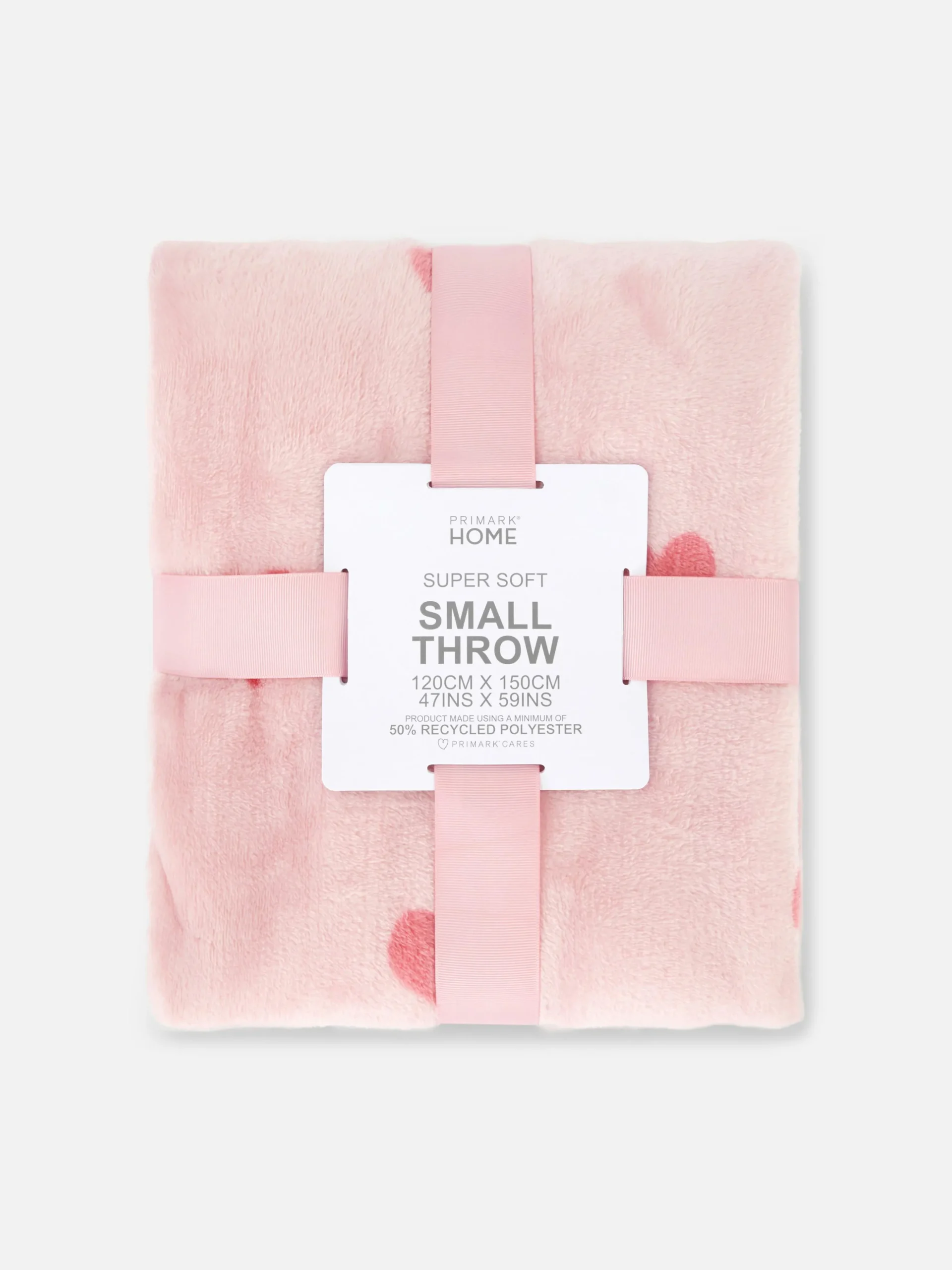 Manta Suave Con Estampado De Corazones