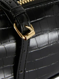 Minibandolera De Piel Sintética De Cocodrilo