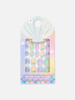 Miniuñas Postizas Brillantes Con Efecto Degradado De PS...