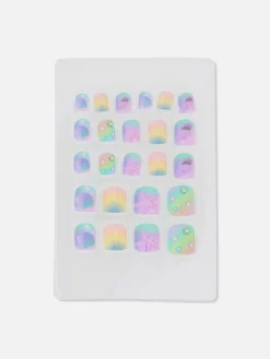 Miniuñas Postizas Brillantes Con Efecto Degradado De PS...