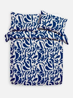 Nórdico Con Hojas Abstractas Para Cama King