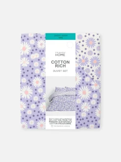 Nórdico Reversible Con Margaritas Para Cama King