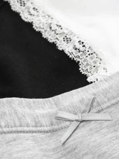 Pack De 3 Braguitas Brasileñas Con Ribete De Encaje