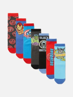 Pack De 7 Calcetines De Los Vengadores De Marvel