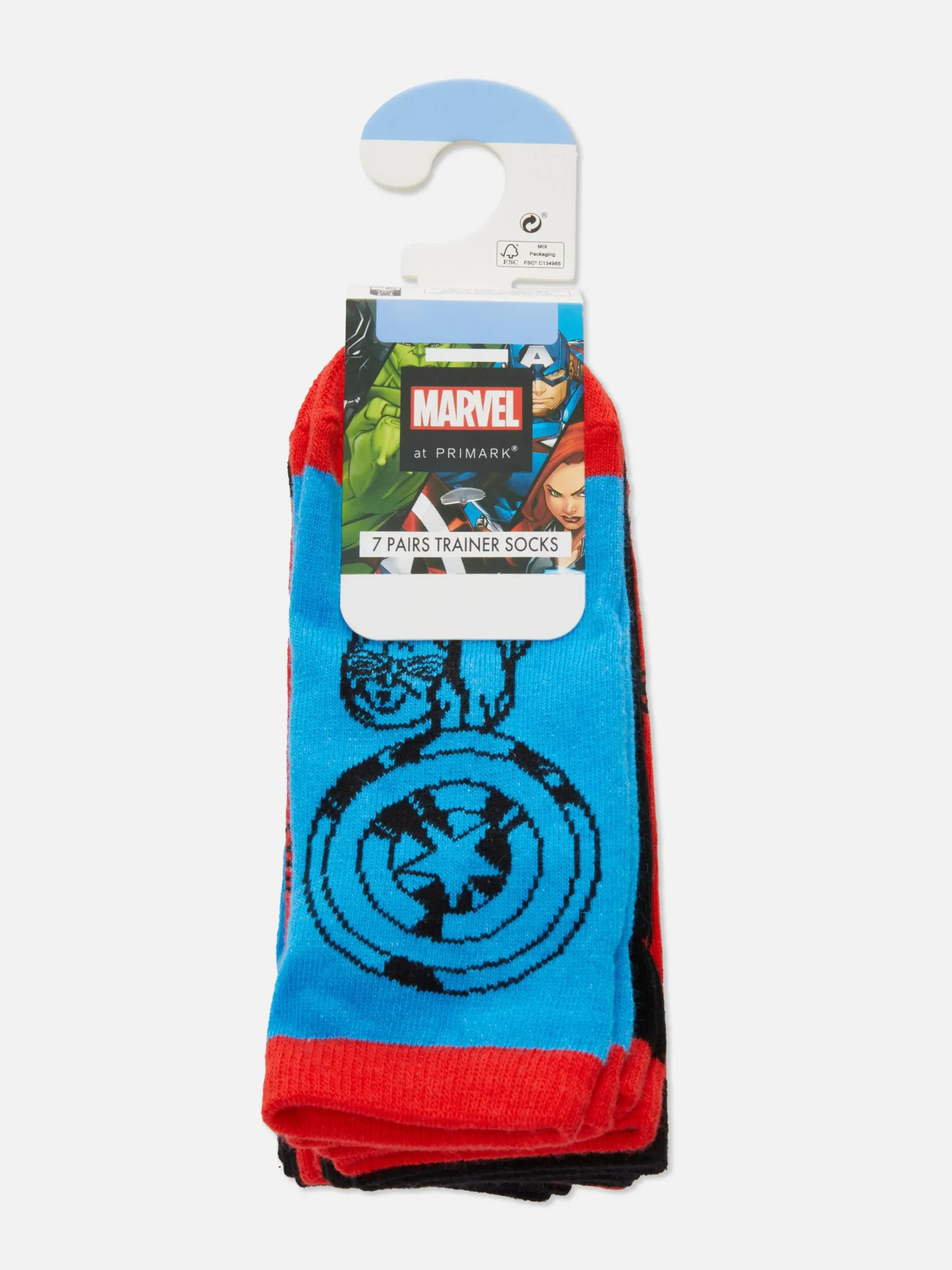 Pack De 7 Calcetines De Los Vengadores De Marvel