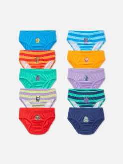 Pack De 10 Calzoncillos Con Estampado De Monstruos