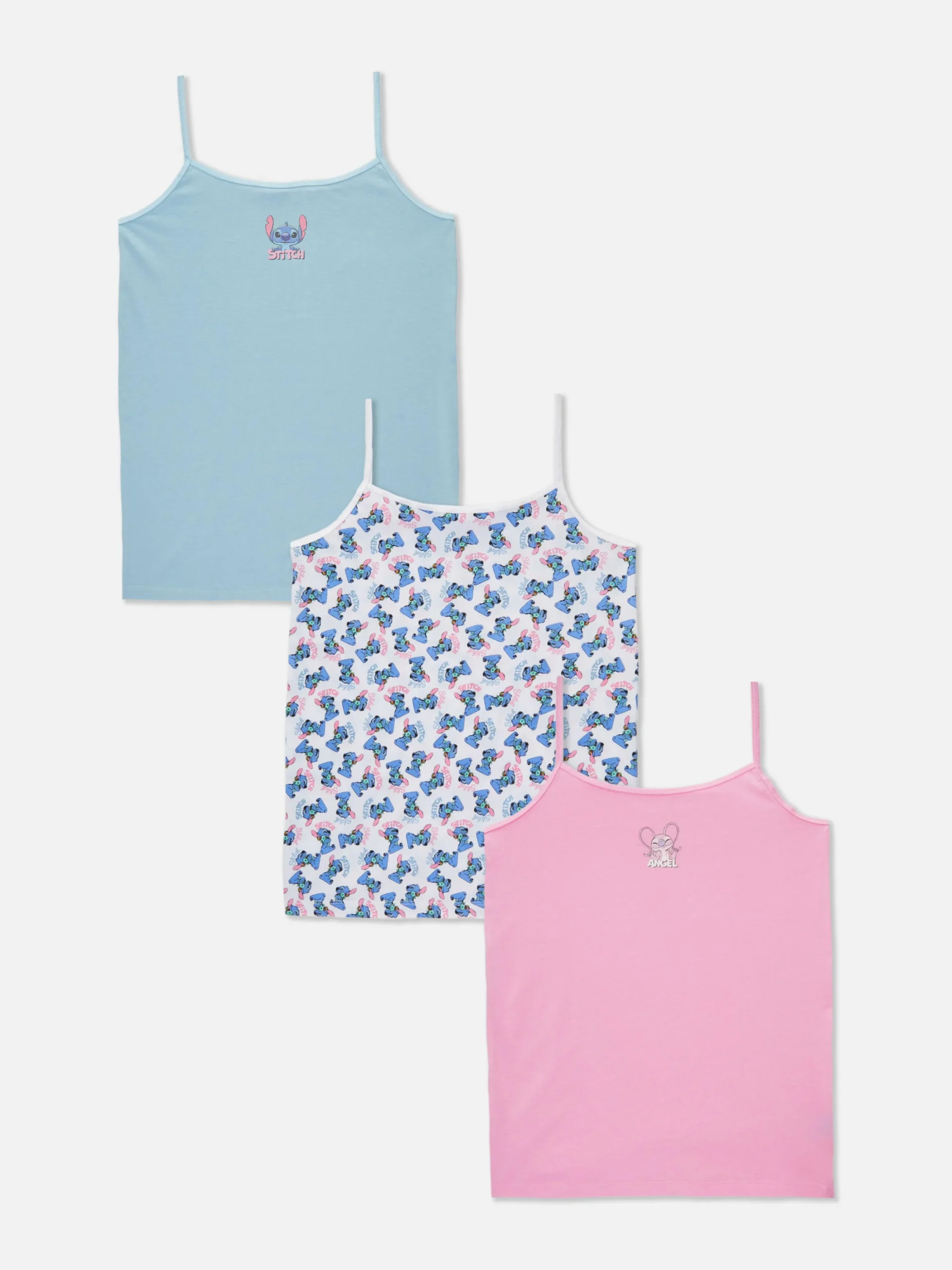Pack De 3 Camisetas De Tirantes De Stitch De Disney