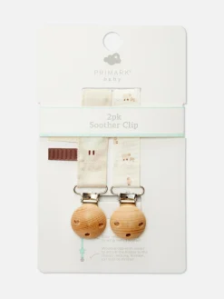 Pack De 2 Clips Para Chupete Con Ovejas