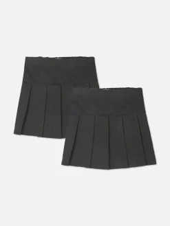 Pack De 2 Faldas Plisadas Escolares De Niña Pequeña