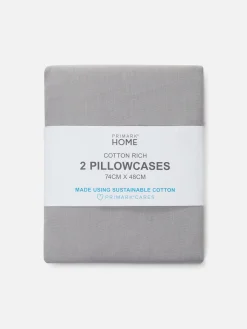 Pack De 2 Fundas De Almohada De Algodón