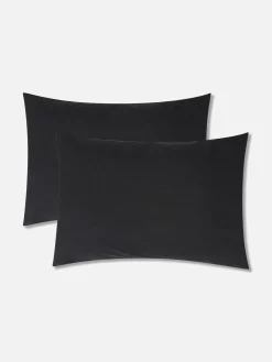 Pack De 2 Fundas De Almohada Negras Essential