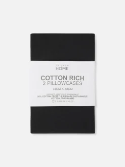 Pack De 2 Fundas De Almohada Negras Essential