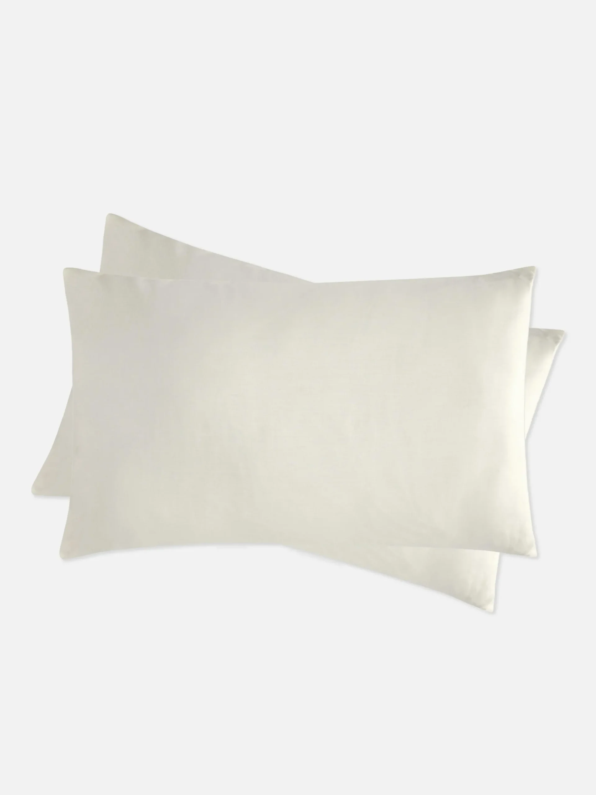 Pack De 2 Fundas De Almohada De Satén Blanco