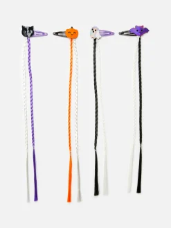 Pack De 4 Horquillas Con Trenza De Halloween
