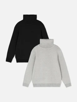 Pack De 2 Jerséis De Punto De Cuello Vuelto