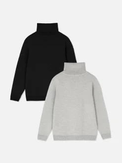 Pack De 2 Jerséis De Punto De Cuello Vuelto