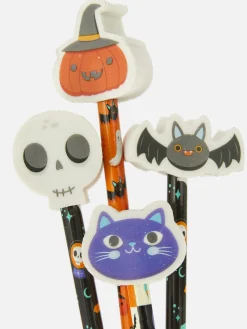 Pack De 6 Lápices Con Goma De Halloween