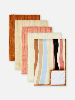 Pack De 5 Paños De Cocina Acanalados