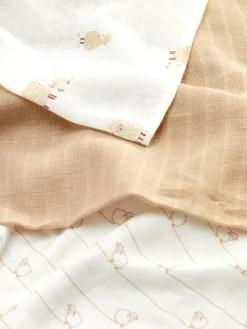 Pack De 3 Paños De Muselina Con Ovejitas