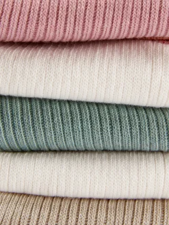 Pack De 5 Pares De Calcetines Altos Acanalados