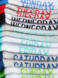Pack De 7 Pares De Calcetines Con Días De La Semana