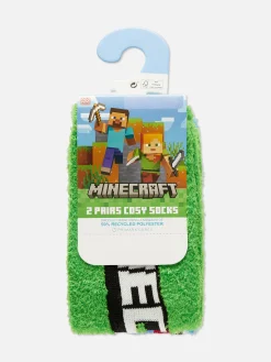 Pack De 2 Pares De Calcetines Afelpados De Minecraft