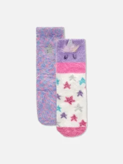 Pack De 2 Pares De Calcetines Con Unicornios