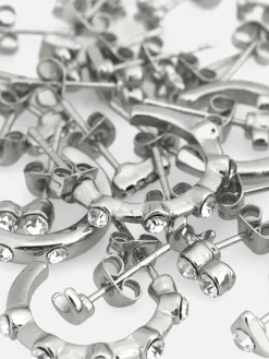 Pack De 15 Pares De Pendientes De Aro Y Botón