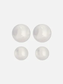 Pack De 2 Pares De Pendientes De Botón Esféricos