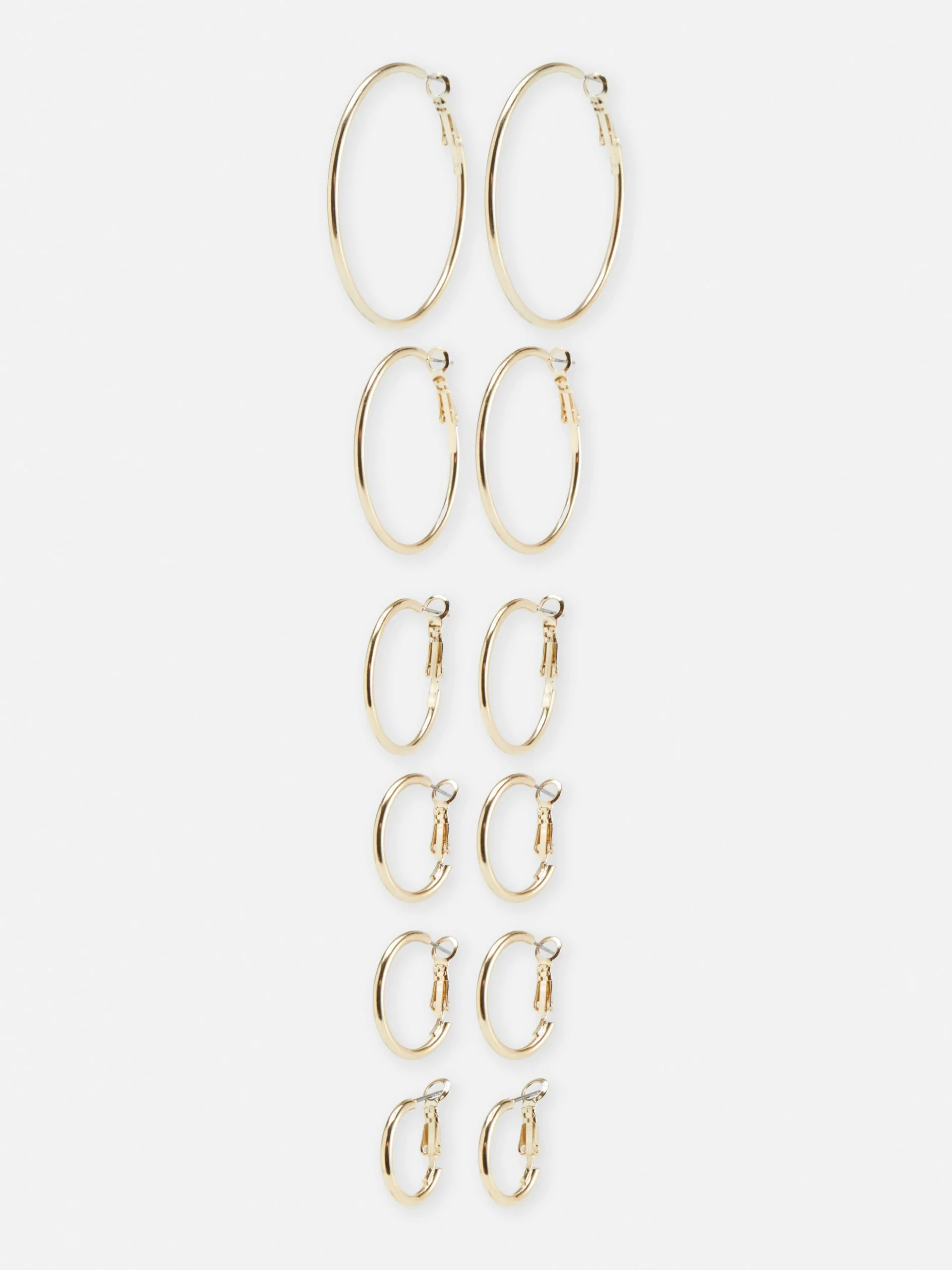 Pack De 6 Pendientes De Aro De Varios Tamaños