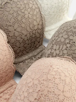 Pack De 3 Sujetadores Balconet De Encaje