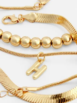 Pack De Tres Tobilleras Con Inicial